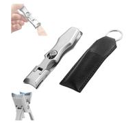 Luxgrip German Nail Clippers, Ultra Sharp Sturdy Anti Splash Stainless Steel Toe Nail Clippers, Luxgrip Nail Clippers for Seniors Thick Nails (A)