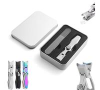 Luxgrip Nail Clippers, Luxgrip - The Luxurious Ultra Sharp Nail Clippers, Shirem Nail Clipper, Lux Grip German Nail Clippers, Cumuul Toenail Clippers for Seniors Thick Toenails (Silver Set)
