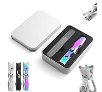 Luxgrip Nail Clippers, Luxgrip - The Luxurious Ultra Sharp Nail Clippers, Shirem Nail Clipper, Lux Grip German Nail Clippers, Cumuul Toenail Clippers for Seniors Thick Toenails (Colorful Set)
