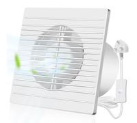 LUXHEIM 4 inch/Ø 100mm Bathroom Extractor Fan - Silence Ventilation Extractor Fans with switch - Ventilator for Humidity Elimination in WC, Kitchen, Bathroom