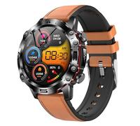 Luxi-um Shield - Durable Smart Watch for Men, Luxi-um Smart Watch for Men, 1.43" Hd Display, Ip68 Waterproof, 100+ Sport Modes, Bluetooth Call with All Smartphones for Fitness Sports (Leather2)