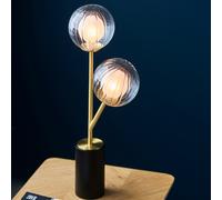 Luxia Abel 2 Light Table Lamp - Satin Brass