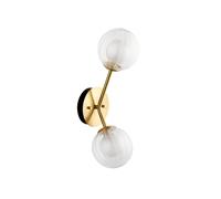Luxia Abel Twin Wall Light - Satin Brass