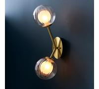 Luxia Abel Twin Wall Light - Satin Brass