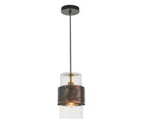 Luxia Brooklyn Glass Ceiling Pendant Light - Bronze