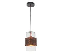 Luxia Brooklyn Glass Ceiling Pendant Light - Copper