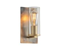 Luxia Brooklyn Glass Flush Wall Light - Bronze