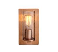 Luxia Brooklyn Glass Flush Wall Light - Hammered Copper