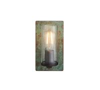Luxia Brooklyn Glass Flush Wall Light - Verdigris