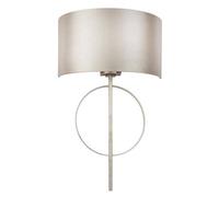 Luxia Carlton Flush Wall Light Antique Silver Mink
