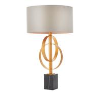 Luxia Carlton Table Lamp - Antique Gold & Mink