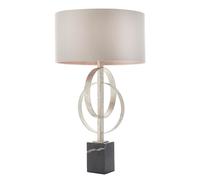 Luxia Carlton Table Lamp - Antique Silver & Mink