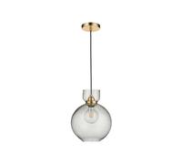 Luxia Eloise Glass Ceiling Pendant Light - Brass