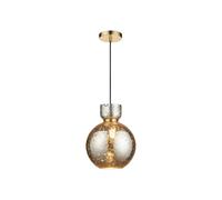 Luxia Eloise Mercury Glass Ceiling Pendant Light - Brass