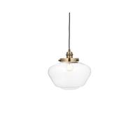 Luxia Harpenden Clear Glass Ceiling Pendant Light - Antique Brass