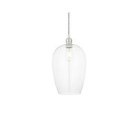 Luxia Heidi Glass Large Ceiling Pendant Light - Polished Nickel