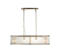 Luxia Hudson Glass Bar Ceiling Pendant Light - Antique Brass