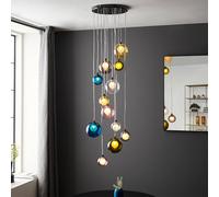 Luxia Isla 12 Light Cluster Ceiling Pendant - Multi Coloured