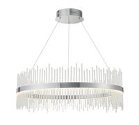 Luxia Langham 700 LED Glass Chandelier - Polished Chrome