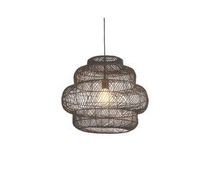 Luxia Lily Rattan Ceiling Pendant Light - Black
