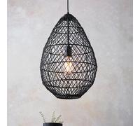 Luxia Luna Rattan Ceiling Pendant Light - Black