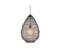 Luxia Luna Rattan Ceiling Pendant Light - Black