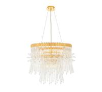 Luxia Messina Glass Chandelier - Polished Gold