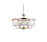 Luxia Rosewood Glass Chandelier - Antique Brass