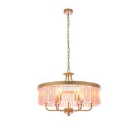 Luxia Rosewood Glass Chandelier - Champagne