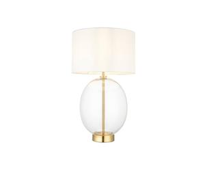 Luxia Skye Touch Glass Table Lamp - Satin Brass