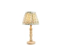 Luminosa Lighting Luminosa Bibury Natural Ash Table Lamp With Herb Garden Green Fabric Leaf Shade 20Cm B22