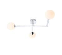 Luxia Tinsley 3 Light Semi-Flush Ceiling Light - Polished Chrome