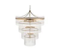 Luxia Torquay 16 Light Glass Chandelier - Antique Brass