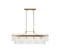 Luxia Torquay Glass Bar Ceiling Pendant Light - Antique Brass