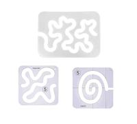 LUXIANDA Quilting Ruler Set - 3pcs Acrylic Sewing Template Tool for Free Motion Quilting & General Sewing