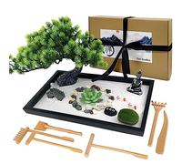 LuXianYS Japanese Zen Garden, Zen Garden Kit, Mini Home Decoration, Meditation Gift Set, Buddha Candle Holder Incense Holder for Meditation, Relaxation and Gift