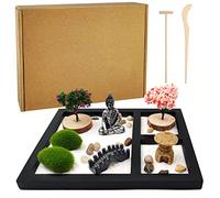 LuXianYS Zen Garden Kit, Mini Zen Garden Home Decoration, Fine Zen Sand, Mini Zen Sand Rock Garden Ornament and Gift for Office Desk Accessories, Meditation, Relaxation