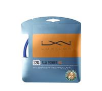 Luxilon tennis string Alu Power 128 Roland Garros, top string of the Pro Tour, blue coating, polyetherether
