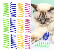 Luxiremi 12Pcs Cat Spring Toys,Cat Interactive Toy to Kill Time,Colorful Spring Cat Toy,Spring Kitten Toys for Hunting, Active Healthy Play and Bouncing Play Training