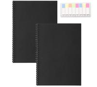 Luxiremi 2 Pack Spiral Notebook A5, A5 Graph Grid Wirebound Journal,100gsm Thick Squared Pape 120 Pages/ 60 Sheets for Office,Travel, School, Diary, Drawing,14.5 x 21cm