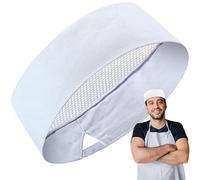 Luxiremi 2 Pcs Chef Hats, Adjustable Cooking Cap, Professional Catering Hat Food Service Caps, Breathable Chef Hat, Mesh Top Chefs Hat for Kitchen Restaurant Cooking School Catering. White