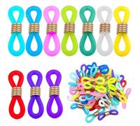 Luxiremi 60 Pieces Eyeglass Chain Ends Adjustable Silicone Connectors End Anti-Slip Ends Retainer Eyeglass Strap Holder Ends for Sunglasses Chain, Sports Eyeglasses Strap