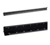 Luxiremi Aluminum Triangular Architectural Scale Ruler, 12 Inch, 30cm, 6 Scales (1:20, 1:25, 1:50, 1:75, 1:100, 1:125), Precision Measuring Tool for Architects, Engineers, Draftsmen, Students