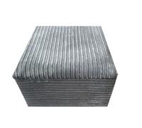 luxisleepltd Beautiful Black Jumbo Cord Fabric ottoman storage box/blanket box,Living room,Bed Room (Grey, Small 15'')