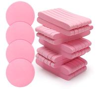 Luxiv 120 Pcs Facial Sponge Compressed, Round Face Cleansing Sponge, Makeup Removal, Exfoliating, Pink, Polyurethane