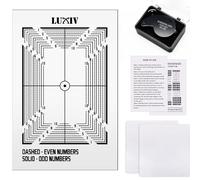 Luxiv Card Grading Centering Tool Kit, Card Center Tool with 30X Magnifying Tool, 2 Pcs Clean Cloth, Centering Guide Card Tools