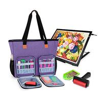 Luxja Carrying Case for Diamond Painting Accessories and A3 Light Pad, Diamond Painting Bag for A3 and B3 Light Box (Bag Only), Purple