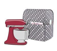 Luxja Dust Cover for KitchenAid Pastry Processor and Additional Accessories (Suitable for 4.3 Litre and 4.8 Litre KitchenAid Dough Processor), Grey Dots