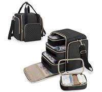 Luxja Large Medicine Bag with 4 Inner Removable Cases, Multifunctional Medicine Storage Bag (Suitable for Home or Travel Use, Bag Only), Black