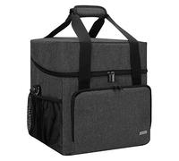 Luxja Overlock Bag for Most Standard Overlockers (Bag Only), Black | Overlock Case with Accessory Storage Pockets